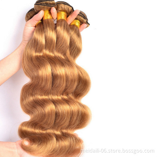 Wholesale hair supplier 7a grade virgin malaysian hair color 27 body wave human hair extension
